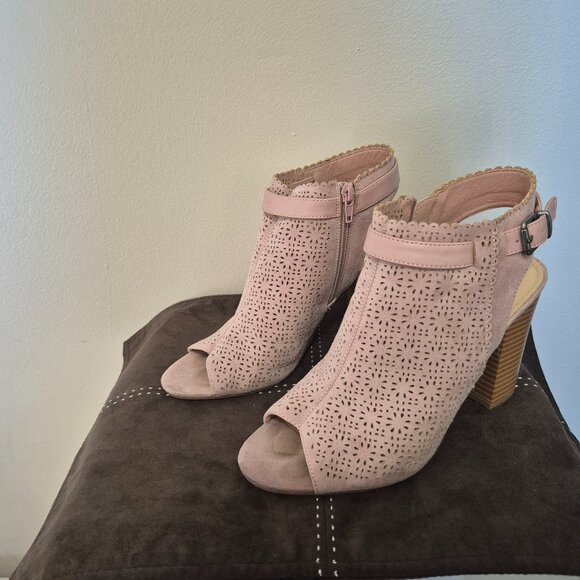 Pink Cut Out Booties - Picture 1 of 11
